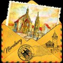 Nürnberg  Holz Magnet Postkarte Deutschland...