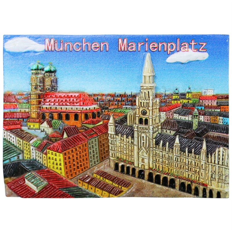 Souvenir Magnet München - Riesenrad Oktober Prost Kühlschrankmagnet 7cm