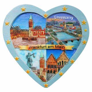 Frankfurt Polyresin Magnet Herz