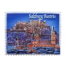 Polyresin Magnet Salzburg Briefmarke Austria