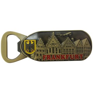 Frankfurt Metall Flaschenöffner Gold Farbe Brd Flagge