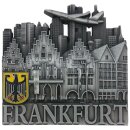 Frankfurt Metall Magnet Silber Farbe - BRD FLAGGE