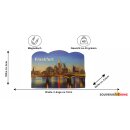Frankfurt Polyresin Magnet Skyline Main by night