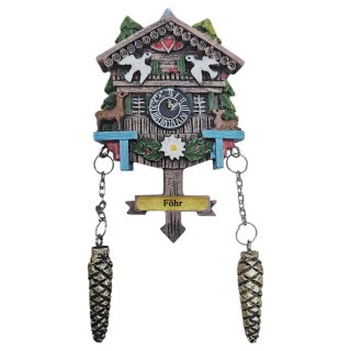 Kühlschrankmagnet Alpen Kuckucksuhr Magnet  Reisemagnet Mitbringsel Deko - Föhr