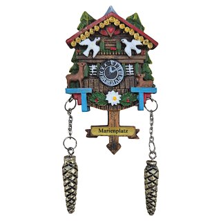Kühlschrankmagnet Alpen Kuckucksuhr Magnet  Urlaubserinnerung Mitbringsel Deko - Marienplatz