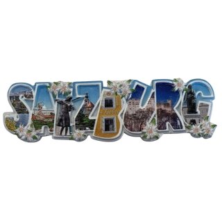 Poly Magnet  Schriftzug Salzburg - Auslaufartikel