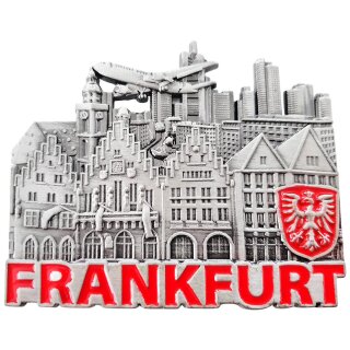 Premium Massiv Metall Magnet Frankfurt am Main Römer gold