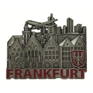 Premium Massiv Metall Magnet Frankfurt am Main Römer gold
