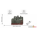 Premium Massiv Metall Magnet Frankfurt am Main Römer gold