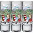 12er Set Schnapsgläser Glas Salzburg Austria...