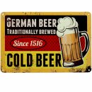 Blechschild 20x30 German Beer