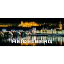 Langes Fotomagnet Magnet Foto - Heidelberg bei Nacht