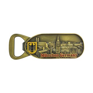 Flaschenöffner Massiv Metall -  München Gold BRD WAPPEN