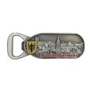 Flaschenöffner Massiv Metall -  München Silber...