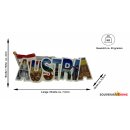 Schriftzug Austria Polyresin Magnet Österreich
