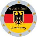 Germany Magnet Glitzer Rund