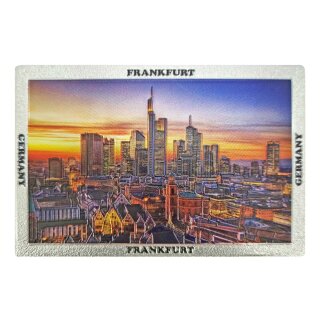 Folien Glitzer Magnet mit Schriftzug am Rand - Frankfurt Germany