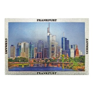 Folien Glitzer Magnet mit Schriftzug am Rand - Frankfurt Germany