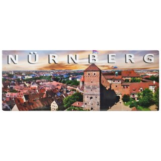 Langes Fotomagnet Magnet Foto - Nürnberg Burg Abends