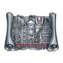 Magnet Metall Massiv Buch Rothenburg ob der Tauber - Silber