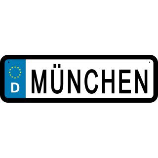Blechschild Metall Klein - München