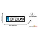 Blechschild Metall Klein - Deutschland KFZ 26 x 7 cm