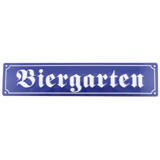 Blechschild Metall - Biergarten