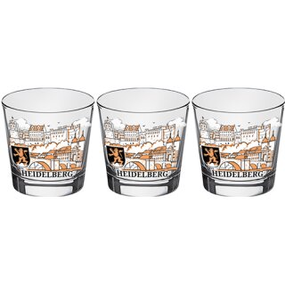 3 er Pack Schnaps Glas Heidelberg Bronze 50ml