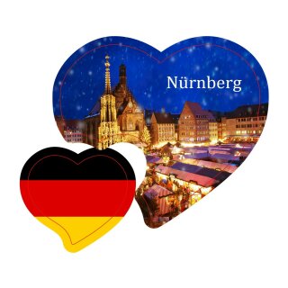 Schlüsselanhänger Herz mit Germany Deutschland Flagge Weihnachtsmarkt