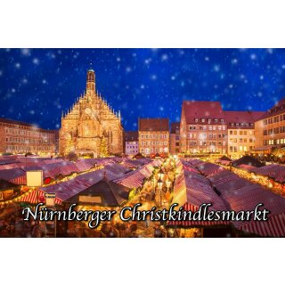 Fotomagnet Foto Magnet Kühlschrankmagnet -  Weihnachtsmarkt Nürnberg