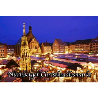 Fotomagnet Foto Magnet Kühlschrankmagnet -  Weihnachtsmarkt Nürnberg