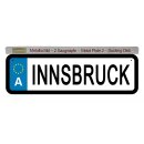 Blechschild Metall Klein - Innsbruck KFZ 26 x 7 cm