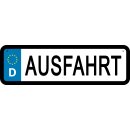 Blechschild Metall Klein - Ausfahrt