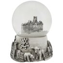 45mm Schneekugel schwarz weiß grau Frankfurt