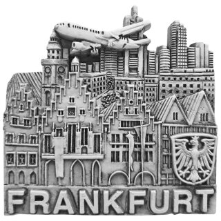 Frankfurt am Main Magnet Polyresin Grau Souvenir Bauer Handmade Mitbringsel Neu