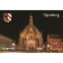 Fotomagnet Foto Magnet Nürnberg Frauenkirche bei Nacht
