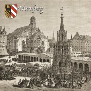 Großes Nürnberg Magnet 4 Eck