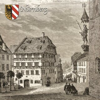 Großes Nürnberg Magnet 4 Eck