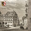 Großes Nürnberg Magnet 4 Eck