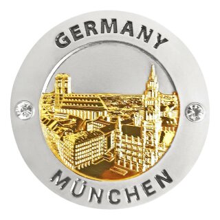 Magnet Münze Gold 63 x 63mm München