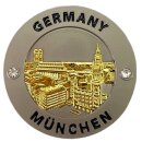 München Metallmagnet Rund Stadtpanorama und...