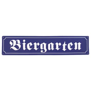 Blechschild Metall Klein - Biergarten
