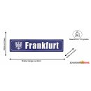 Metallschild groß Frankfurt 46x10cm
