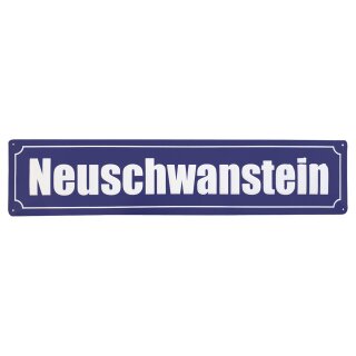 Blechschild Metall Klein - Neuschwanstein 26 x 6,5 cm