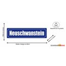 Blechschild Metall Klein - Neuschwanstein 26 x 6,5 cm