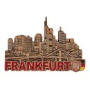 Premium Bronze Massiv Metall Magnet Frankfurt am Main Skyline