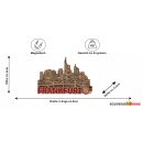 Premium Massiv Metall Magnet Frankfurt am Main Skyline