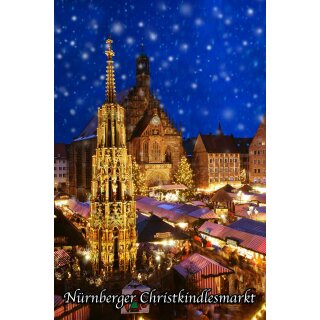 Nürnberg Magnet Weihnachtsmarkt bei Nacht