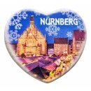 Nürnberg Polyresin Magnet Weihnachtsmarkt Herz