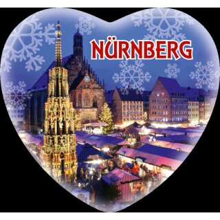 Nürnberg Polyresin Magnet Weihnachtsmarkt Herz